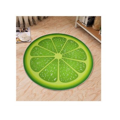 China 3D series soft round 3D fruit-themed carpet for sale for sale