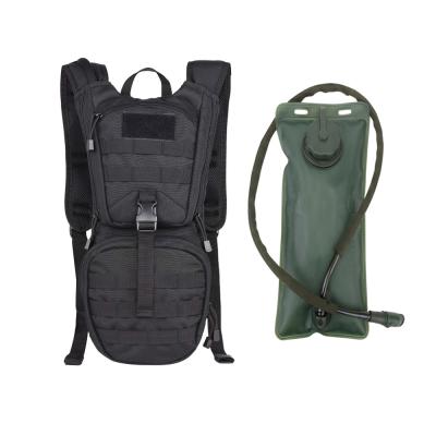 China Waterproof Tactical Molle Hydration Pack Backpack With 2.5L Water Bladder PEVA Daypack Military For Recycling Hiking Running for sale