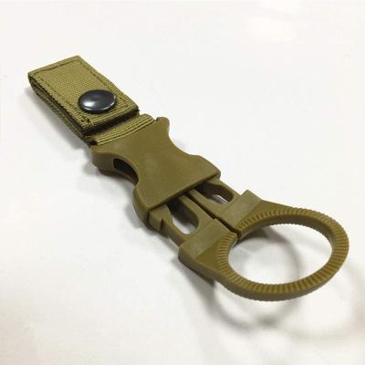 China Carabiner Waterproof Hanging Clip, Portable Mineral Water Bottle Ring Holder Keychain Belt Webbing Bottle Buckle Strap for sale