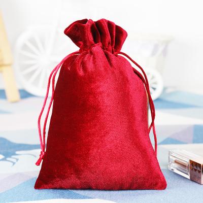 China Waterproof Soft Velvet Gift Bags, Velvet Drawstring Pouches for Tarot Rune Jewelry Crystal for sale