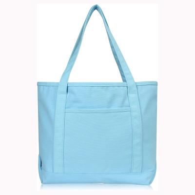 China Waterproof Canvas Solid Color Cotton Shopping Tote Bag for sale