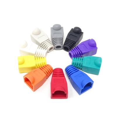 China Convenient and practical network plug cap cat5e cat6 cat7 rj45 cable connectors boots for sale