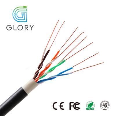 China Outdoor Waterproof Cat 5e 24awg 1000ft UTP Cat5e Lan Cable Telecom System Glory OEM Service Ethernet Bulk Cable for sale