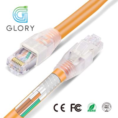 China Data Center Glory New Jumper Cat 8 RJ45 Shielded Connector Ethernet Patch Cable 5m for sale