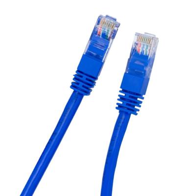 China Glory Round Category 5 UTP RJ45 Desktop Network Lan Cable 1.5m Blue Color and CCA Conductor Cat 5e Data Patch Cord for sale