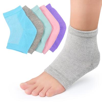 China Amazon Comfort Heel Spa Breathable Warm Sock With Ventilation Hole Open Toe Men/Women Gel Heel Socks for sale