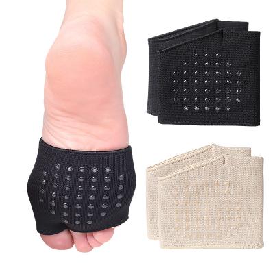 China 2022 Nylon New Products Sweat-absorbent pad forefoot gel pads can be customized silicone fabric forefoot non-slip pad for sale