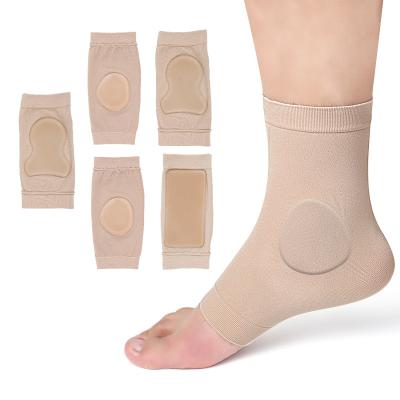 China Breathable Sports Achilles Heel Sleeve Running Protective Basketball Boots Silicone Compression Ankle Brace for sale