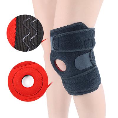 China Universal Adjustable Support Knee Pads With Patella Torn Meniscus Eva Pad Sports Knee Pads 4 Side Spring Stabilizers for sale