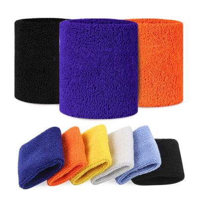 China Universal Hot Selling Elastic Cotton Knitted Breathable Sweat Absorb Towel Wristband Sports Sweat Pickups for sale