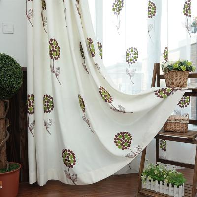 China Custom Made Luxury Blackout Polyester Embroidery Curtain Ready Made For Living Room for sale