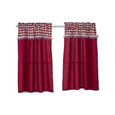 China Shade+Decoration Home In Inquiry Price Balcony Heavy Duty Decorative Swag Burgundy Red Curtain For Kitchen Car Window Living Room for sale