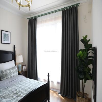 China Cheap Decoration 100% Polyester Living Room Window Blackout Shade And Curtain For Room for sale