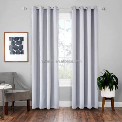 China Shading And Decoration Soft Comfortable Solid Grommet Blackout Curtain Fabric Colorful Fabric Bedroom For Home Living Room for sale