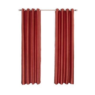 China Shading And Decoration Punch Grommets Solid Colored Modern Blackout Fabric Curtain For Bedroom& for sale