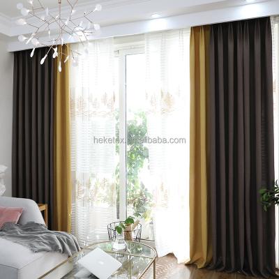 China Luxury Decoration Living Room Polyester Grommet Blackout Shade And Blackout Curtain For Bedroom& for sale