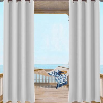 China Blackout Wholesale Price Garden Balcony Blackout Hanging Curtain For Outdoor Home With High Quality Solid Outdoor Curtain for sale