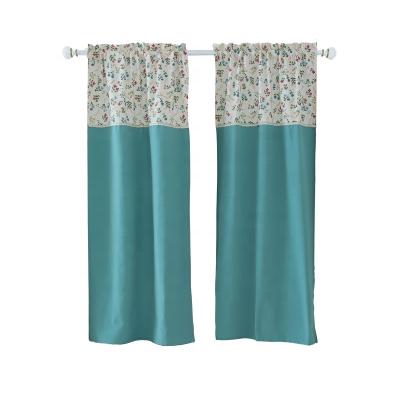 China Low MOQ Shade+Decoration Polyester Shade Printing Kitchen Curtains For Bar Door Kitchen Home Cafe With Beautiful Flowers for sale