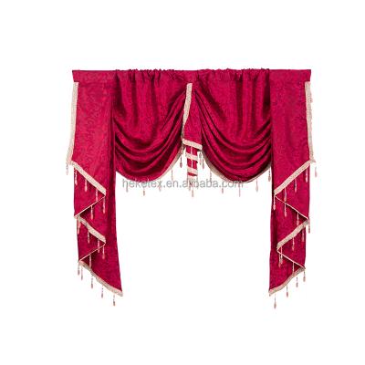 China Blackout Jacquard Drapes And Curtains With Valance Tied Living Room Curtain Blackout Turkish European for sale