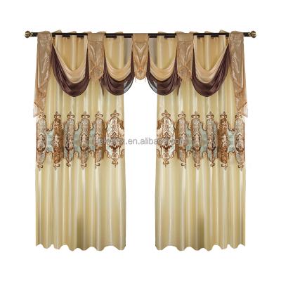 China Blackout Grommet Top Embroidered Valance Room Living Room Curtains for sale