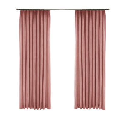 China Blackout Beautiful High End Thick Pink Decoration Soft Velvet Shade And Curtain For Bedroom Kitchen Hotel Cafe Living Room With Best Quality for sale