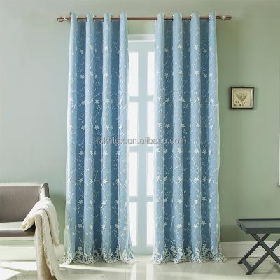 China Insulated Polyester Embroidered Grommet Ring Sheers And Curtains For Ready Made Living Rooms for sale