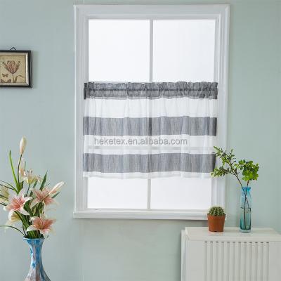 China 2021 reliable insulated and cheap pure white linen fabric curtain for kitchen bar for sale