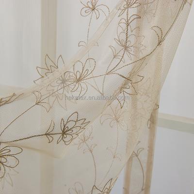 China Rod Pocket Royal Linen Roman Embroidery Insulated Sheer Curtain For Kitchen Home for sale