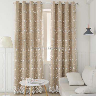 China Modern Design Products Polyester Insulated Ready Made Curtain And Embroidery Sheer Curtain For Bedroom Living Room for sale