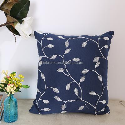 China Folded Polyester Embroidered Boho Embellished Leaf Cushion Cover Home For Sofa Cushion Living Room for sale