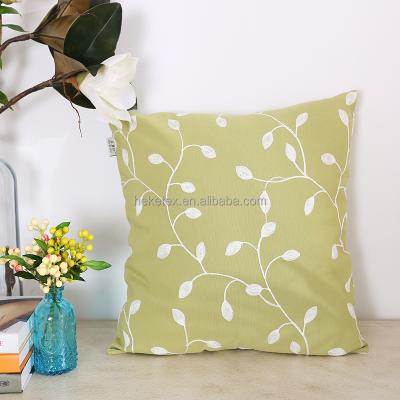 China OEM Factory Folded Green Embroidered Modern Cushion Cover With Bee Ladder For Sofa& Bedroom for sale