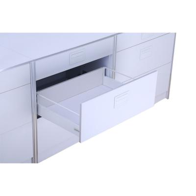 China Cabinet & Furniture& Wardrobe Soft Narrow Full Extension Mount Drawer Runners Side Slides With Round Railing for sale