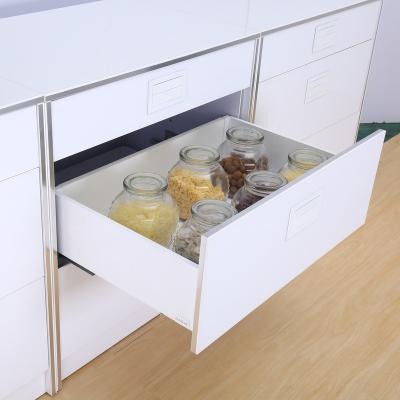 China 500 Mm Modern Custom Soft Narrow Slide Double Wall Drawer Slim Tandem Box for sale