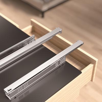 China 3 Fold+Full Extension 3 Fold Full Extension Soft Closing Underout Drawer Slide With 3D Locking Device For Wooden Drawer for sale