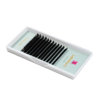 China 100% Handmade False Eyelash Hair Eyelash Extension Supplier OEM Customized Matte Black Nature Black Mega Fan Loop Durable Package Aluminum Back Loop Easy for sale