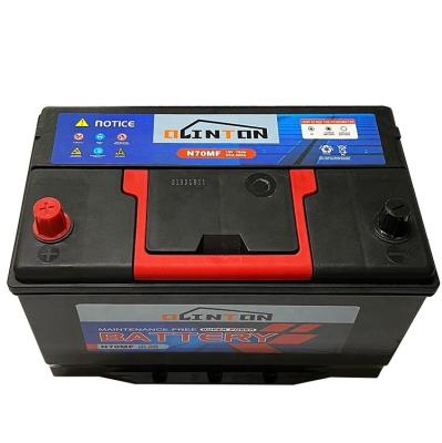 China Sealed Lead Acid Excavator Battery N70MF 12V 70AH For Deep Cycle Storage Trustworthiness for sale