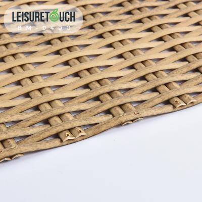 China Nordic Style Leisure Touch Indelible Rattan Outdoor Furniture Flat Shape Plastic PE Wicker Weave Material Garden Chair Rattan for sale