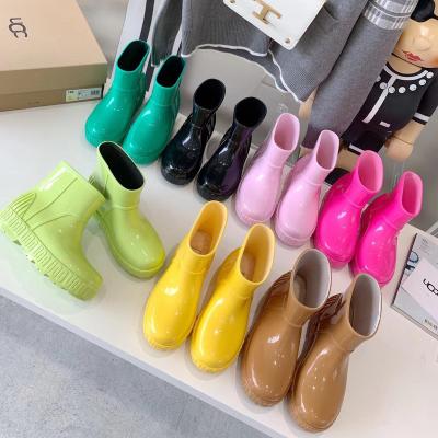 China Damping brand autumn and winter rain boots Macaron wool thermal women's luxury outdoor waterproof snow boots for sale