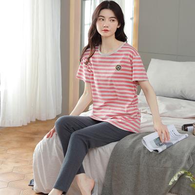 China High Quality Women's Private Label Sleepwear 100% Cotton QUICK DRY Ladies Pajamas Sleepwear for sale