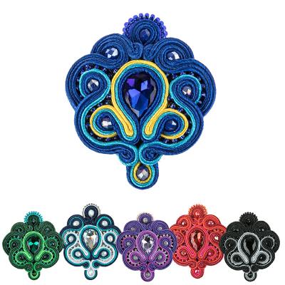 China KPacTa Pin Jewelry Fashion Dress Coat Women's Brooch Pin Soutache Soutache Pin Jewelry National Style Clothing Accessories for sale