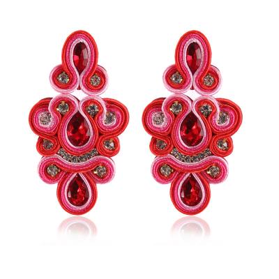 China BOHEMIA KPacTa Fashion Soutache Earrings Style Handmade Hanging Earring Oorbellen Long Jewelry Women Ethnic Popular Accessories Large for sale