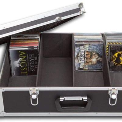 China Portable Discs CD DVD Storage Case Organizer Aluminum Carry Box Black for sale