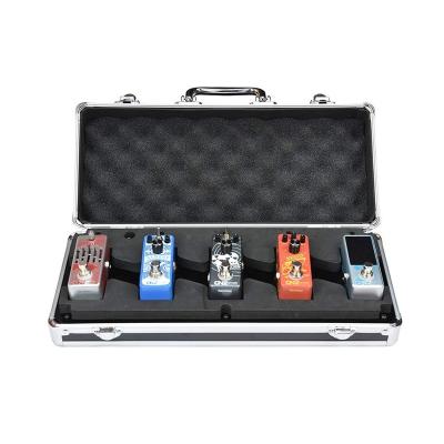 China Durable 5 PedalPad Audio Case - Guitar Effects Pedalboard for 5 Mini Pedals + Power Supply and Power Cables for sale