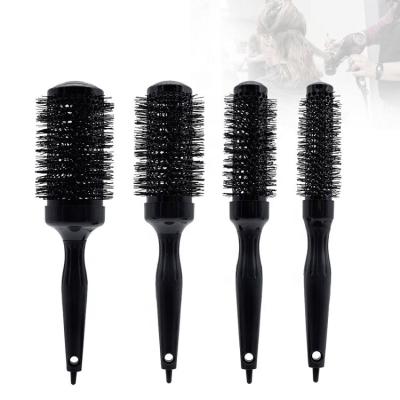 China Comfortable Healthy Comb Around Combs Black Professional Resin Hair Comb Curler Detangle Wooden Hair Comb Flower for sale