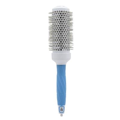 China Nondisposable Boar Nylon Blended Bristle Plastic Hair Straightening Brush Blue-Silver Hair Brush for sale