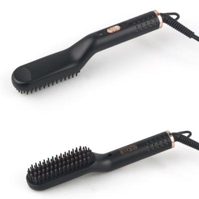 China Nondisposable Black Titanium Plated Electric Hot Comb Hair Straightener Men's Hot Comb Beard Comb Hot Box for sale