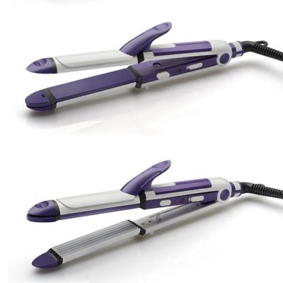 China Magic Wand Hair Curler 360 Bi-Directional Double Sides Button 3pc Professional Ceramic Purple Automatic Hair Sliver Hair Curler for sale