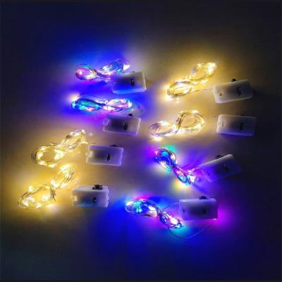 China Battery Operated Led Fairy Lights String Decoration 1M 10Leds 2M 20Led Mini Micro Copper Wire Light Christmas Festival String Light for sale