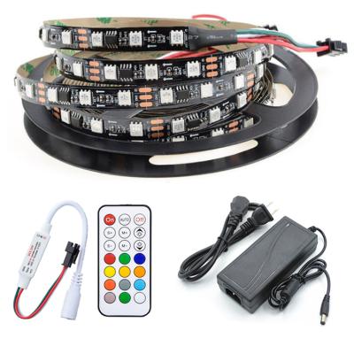 China Decoration 5m smd 12v 5050 ws2811 led strip 300 LED pixel rgb full color led strip set for sale