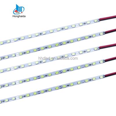 China Decoration smd 2835 72leds 4mm width ultra thin aluminum rigid 12v led strip light for sale